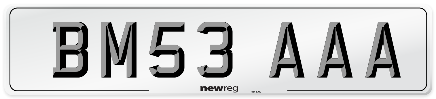 BM53 AAA Number Plate from New Reg